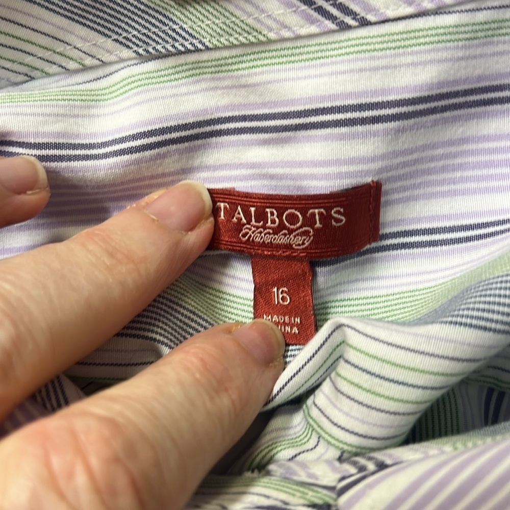 Talbots Wrinkle Resistant Button Down Blouse - image 5